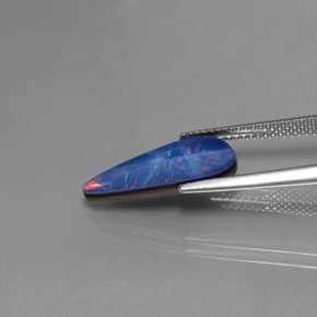 2,95 ctw natürlicher mehrfarbiger Opal-Dublette, Fantasieschliff, Lichtundurchlässig