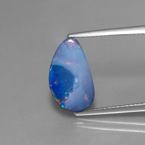 2,64 ctw natürlicher mehrfarbiger Opal-Dublette, Fantasieschliff, Lichtundurchlässig