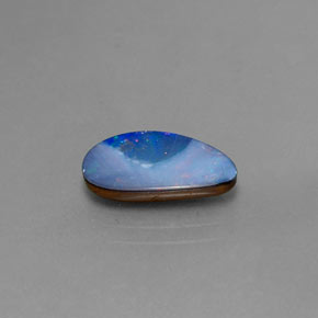2,64 ctw natürlicher mehrfarbiger Opal-Dublette, Fantasieschliff, Lichtundurchlässig