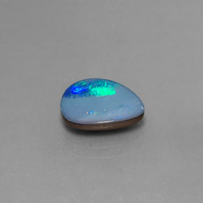 2,52 ctw natürlicher mehrfarbiger Opal-Dublette, Birnenform, Lichtundurchlässig