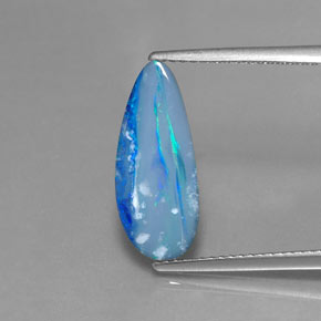 2,23 ctw natürlicher mehrfarbiger Opal-Dublette, Fantasieschliff, Lichtundurchlässig