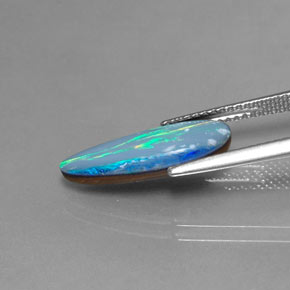 2,23 ctw natürlicher mehrfarbiger Opal-Dublette, Fantasieschliff, Lichtundurchlässig