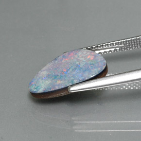 2,09 ctw natürlicher mehrfarbiger Opal-Dublette, Fantasieschliff, Lichtundurchlässig