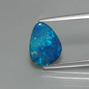 1,64 ctw natürlicher mehrfarbiger Opal-Dublette, Fantasieschliff, Lichtundurchlässig