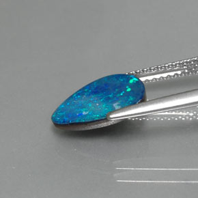 1,64 ctw natürlicher mehrfarbiger Opal-Dublette, Fantasieschliff, Lichtundurchlässig