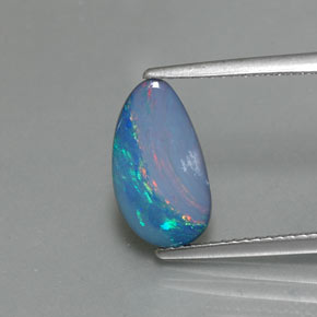1,60 ctw natürlicher mehrfarbiger Opal-Dublette, Fantasieschliff, Lichtundurchlässig