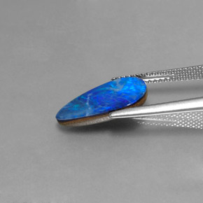 2,68 ctw natürlicher mehrfarbiger Opal-Dublette, Fantasieschliff, Lichtundurchlässig