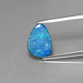1,29 ctw natürlicher mehrfarbiger Opal-Dublette, Fantasieschliff, Lichtundurchlässig