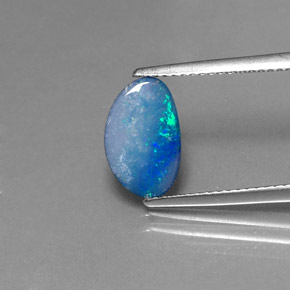1,52 ctw natürlicher mehrfarbiger Opal-Dublette, Fantasieschliff, Lichtundurchlässig