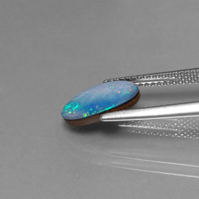 1,52 ctw natürlicher mehrfarbiger Opal-Dublette, Fantasieschliff, Lichtundurchlässig