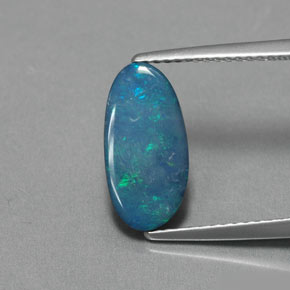 1,30 ctw natürlicher mehrfarbiger Opal-Dublette, Fantasieschliff, Lichtundurchlässig