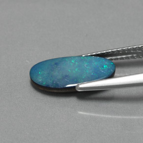 1,30 ctw natürlicher mehrfarbiger Opal-Dublette, Fantasieschliff, Lichtundurchlässig