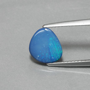 1,06 ctw natürlicher mehrfarbiger Opal-Dublette, Fantasieschliff, Lichtundurchlässig