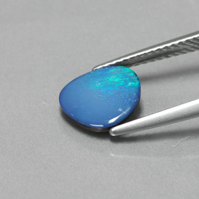 1,06 ctw natürlicher mehrfarbiger Opal-Dublette, Fantasieschliff, Lichtundurchlässig