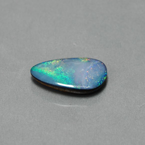1,39 ctw natürlicher mehrfarbiger Opal-Dublette, Fantasieschliff, Lichtundurchlässig