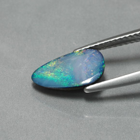1,39 ctw natürlicher mehrfarbiger Opal-Dublette, Fantasieschliff, Lichtundurchlässig