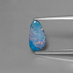 1,26 ctw natürlicher mehrfarbiger Opal-Dublette, Fantasieschliff, Lichtundurchlässig