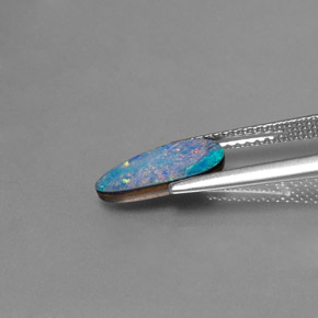 1,26 ctw natürlicher mehrfarbiger Opal-Dublette, Fantasieschliff, Lichtundurchlässig