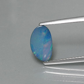 0,92 ctw natürlicher mehrfarbiger Opal-Dublette, Fantasieschliff, Lichtundurchlässig