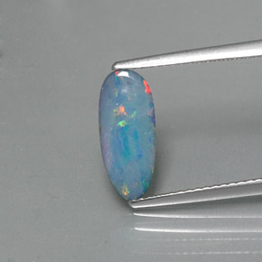 0,98 ctw natürlicher mehrfarbiger Opal-Dublette, Fantasieschliff, Lichtundurchlässig