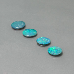  ct natürliche mehrfarbiger Opal-Dublette-Edelsteine, Oval Schliff, Lichtundurchlässig