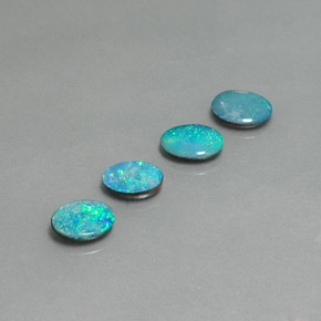  ct natürliche mehrfarbiger Opal-Dublette-Edelsteine, Oval Schliff, Lichtundurchlässig
