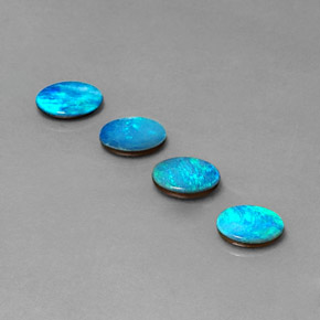  ct natürliche mehrfarbiger Opal-Dublette-Edelsteine, Oval Schliff, Lichtundurchlässig