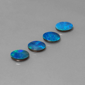 ct natürliche mehrfarbiger Opal-Dublette-Edelsteine, Oval Schliff, Lichtundurchlässig