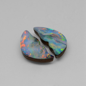  ct natürliche mehrfarbiger Opal-Dublette-Edelsteine, Fantasieschliff, Lichtundurchlässig