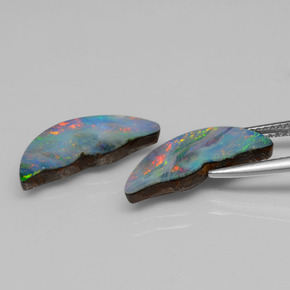  ct natürliche mehrfarbiger Opal-Dublette-Edelsteine, Fantasieschliff, Lichtundurchlässig