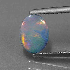 9,17 ctw natürlicher Mehrfarbig Opal-Wams, Oval, Lichtundurchlässig