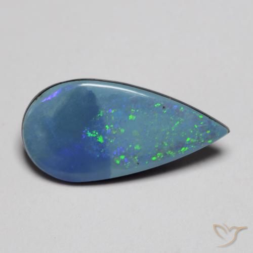 1.85ct Natürlicher Mehrfarbig Opal-Wams, Birnenform, Lichtundurchlässig