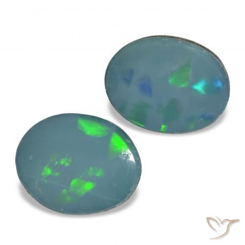 2.31 ct natürliche Mehrfarbig Opal-Wams-Edelsteine, Oval, Lichtundurchlässig