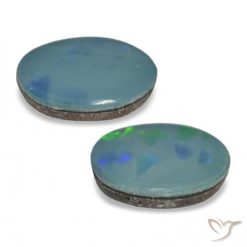 2.31 ct natürliche Mehrfarbig Opal-Wams-Edelsteine, Oval, Lichtundurchlässig