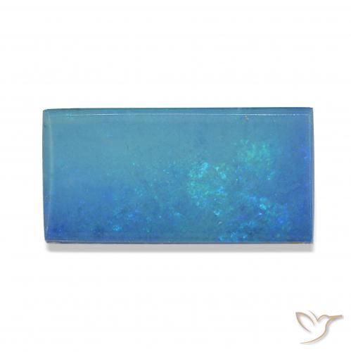 9,17 ctw natürlicher Mehrfarbiges Blau Opal-Wams, Baguette, Lichtundurchlässig