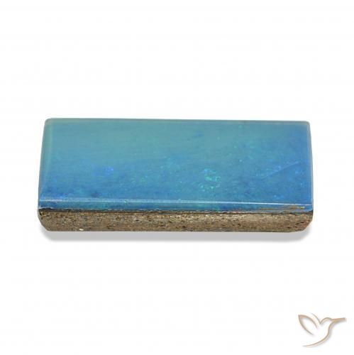 9,17 ctw natürlicher Mehrfarbiges Blau Opal-Wams, Baguette, Lichtundurchlässig