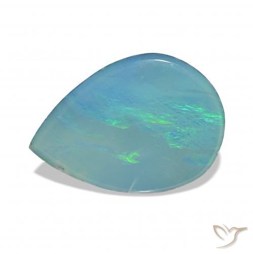 1.62ct Mehrfarbiges Blau Opal-Wams Edelsteine, Birnenform, Lichtundurchlässig