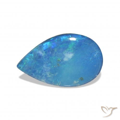 0.59ct Mehrfarbiges Blau Opal-Wams, Birnenform, Lichtundurchlässig