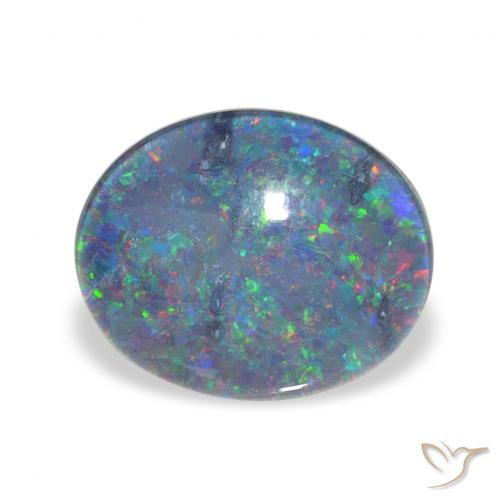 2.90ct Mehrfarbig Opal-Triplett, Oval, Lichtundurchlässig