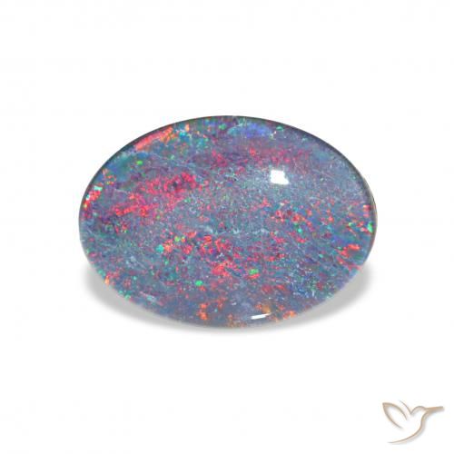 3.74ct Mehrfarbig Opal-Triplett, Oval, Lichtundurchlässig