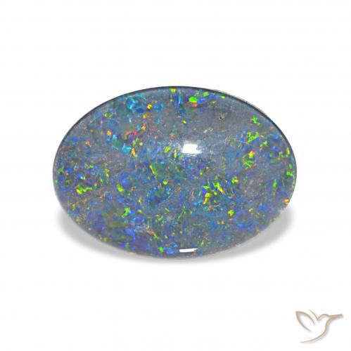3.70ct Mehrfarbig Opal-Triplett, Oval, Lichtundurchlässig