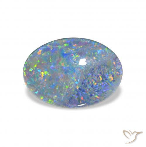 3.36ct Mehrfarbig Opal-Triplett, Oval, Lichtundurchlässig