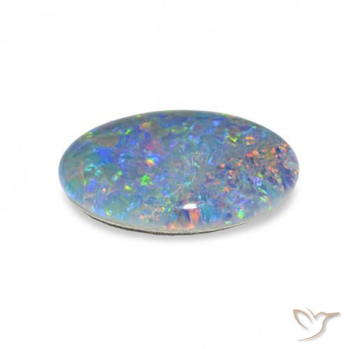 9,17 ctw natürlicher Mehrfarbig Opal-Triplett, Oval, Lichtundurchlässig