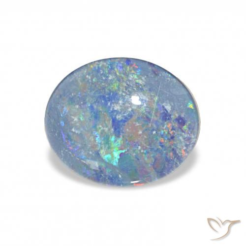 2.86ct Mehrfarbig Opal-Triplett, Oval, Lichtundurchlässig
