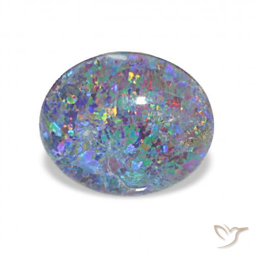 2.83ct Mehrfarbig Opal-Triplett, Oval, Lichtundurchlässig