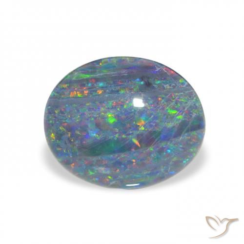 2.03ct Natürlicher Mehrfarbig Opal-Triplett, Oval, Lichtundurchlässig