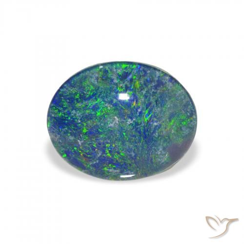 9,17 ctw natürlicher Mehrfarbig Opal Triplet, Oval, Lichtundurchlässig