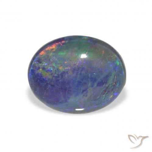 2.57ct Natürlicher Mehrfarbig Opal-Triplett, Oval, Lichtundurchlässig