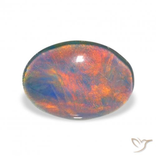 3.48ct Mehrfarbig Opal-Triplett, Oval, Lichtundurchlässig