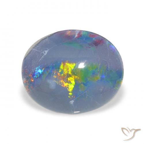 2.54ct Mehrfarbig Opal-Triplett, Oval, Lichtundurchlässig